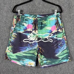 Ice Cream Sportswear Guam Shorts Hawaiian Drawstring Mens Size Medium #2945